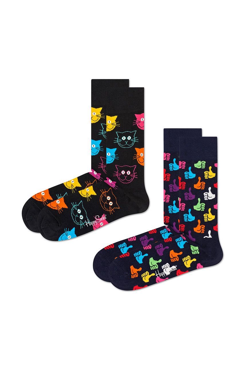 2 Pack Classic Cat Crew Socks