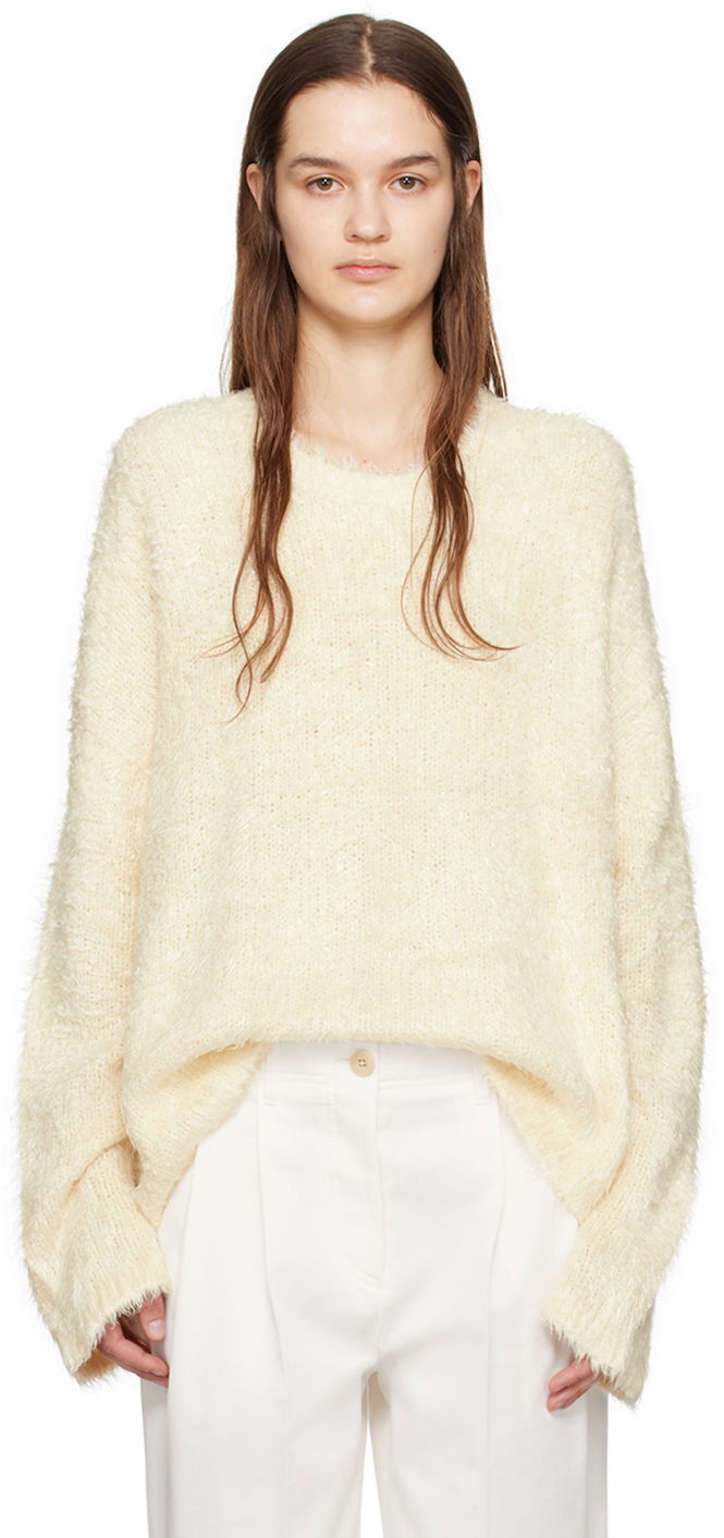 Sveter TOTEME TOTEME Women's Crewneck Sweater Biela | 242-WRT2289-YA0050, 0