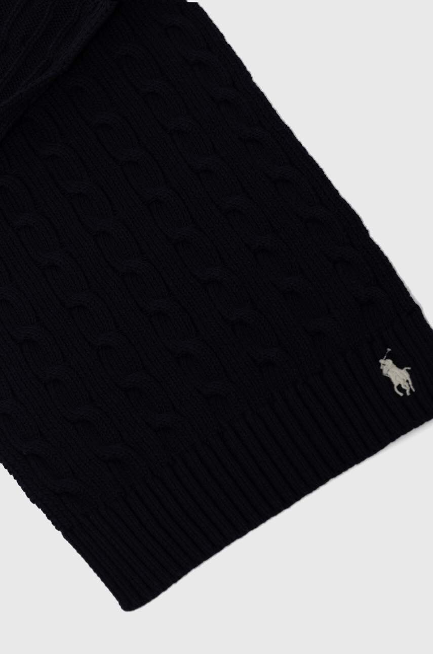 Šál Polo by Ralph Lauren Cable Knit Scarf Čierna | 455954638, 1