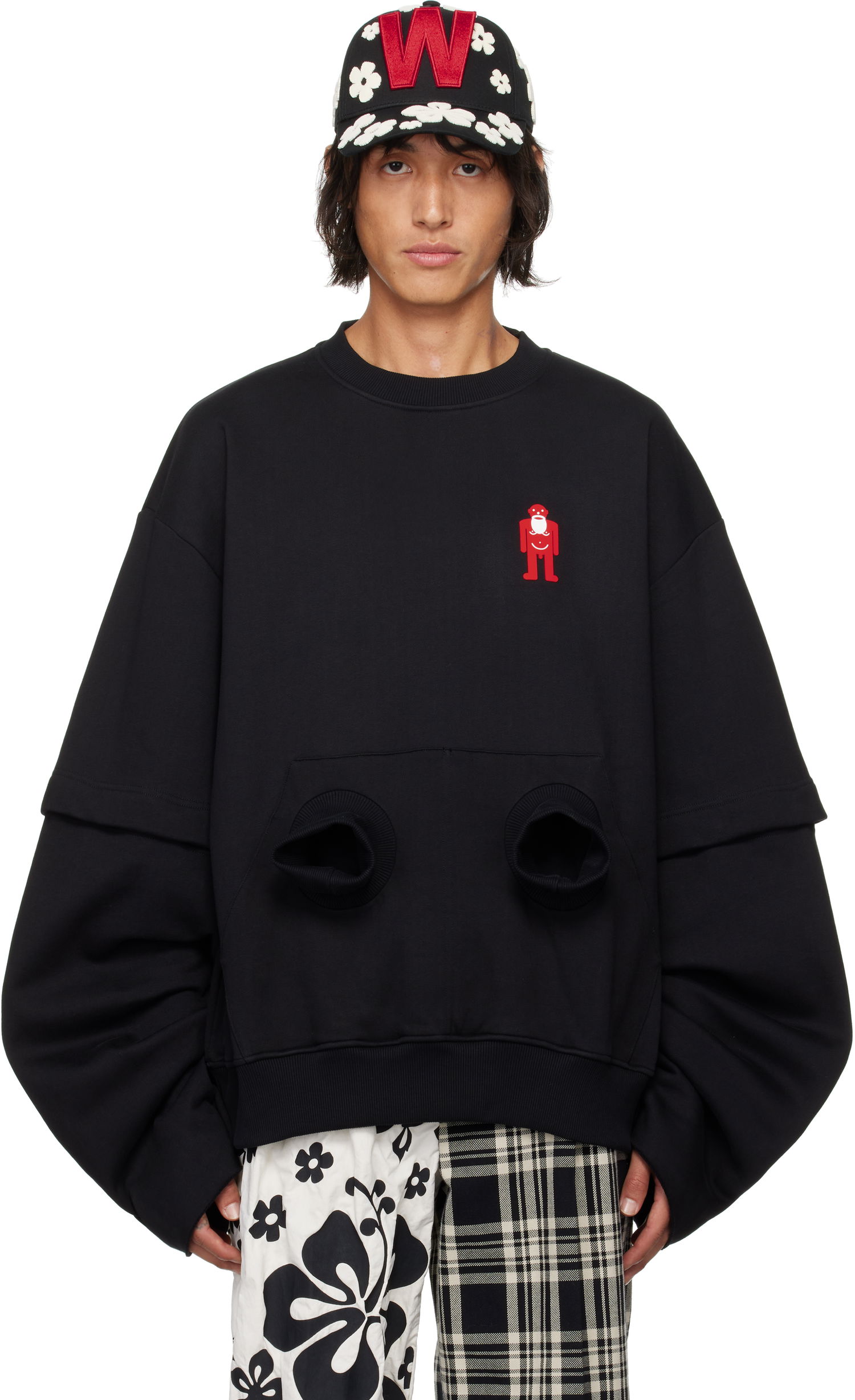 Mikina Walter Van Beirendonck 'Black Hole' Oversized Sweatshirt Čierna | 8012, 0