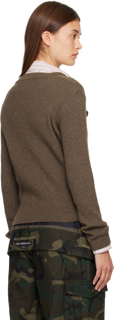 Sveter Andersson Bell Hand Stitched Basic Cardigan Hnedá | atb1400w, 2