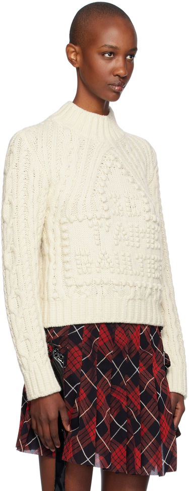 Sveter Jean Paul Gaultier Jean Paul Gaultier Aran Knit Sweater Biela | 24/31-F-PL055-M080-64, 1