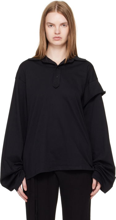 Polo tričko Ottolinger Ottolinger Long Sleeve Polo Čierna | 115-102915-02, 0