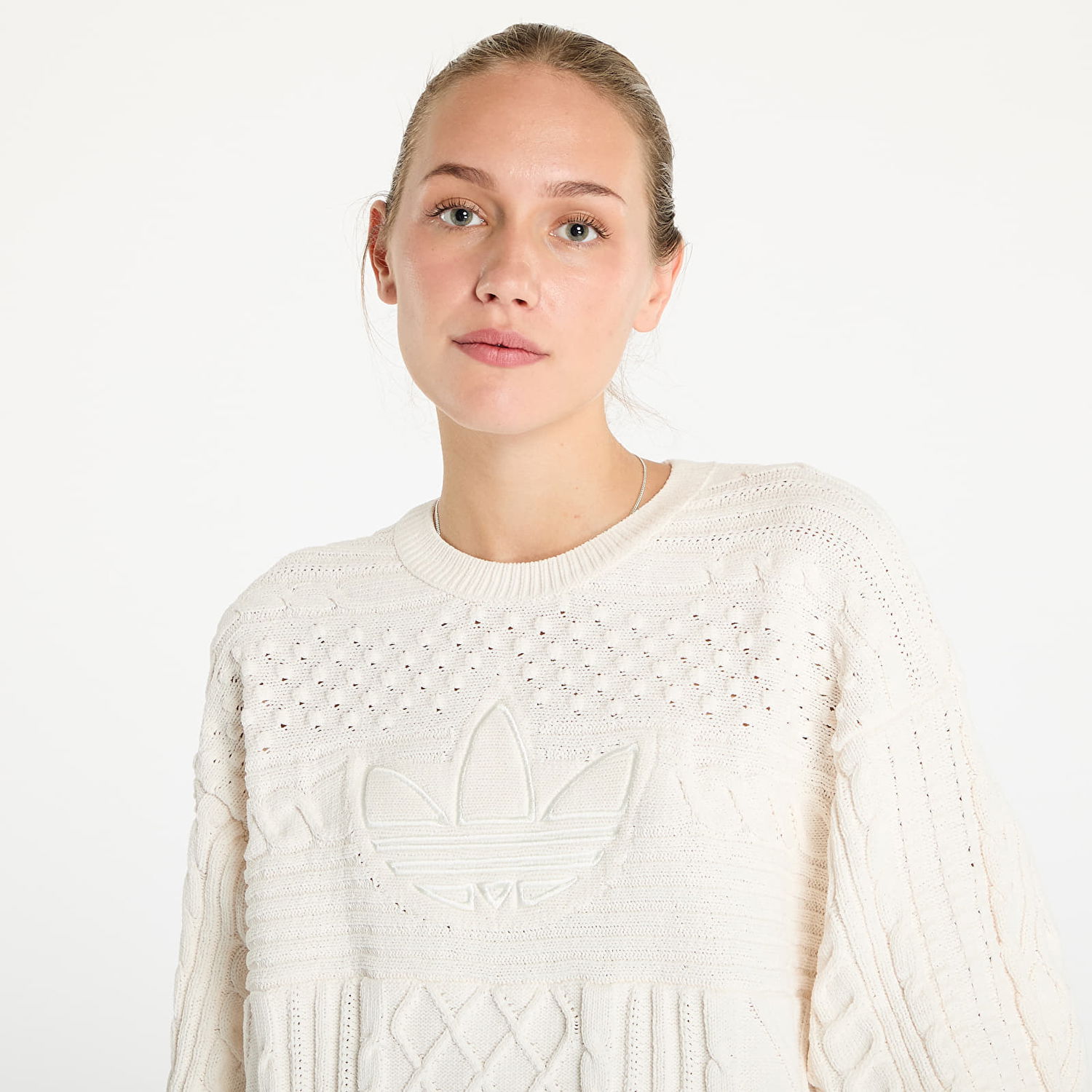 Sveter adidas Originals Knited Trf Sweater Wonder White Biela | JN8318, 1