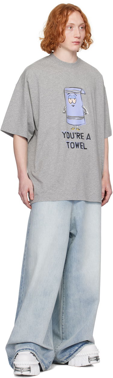 Tričko VETEMENTS Vetements 'You're a Towel' Oversized T-Shirt Šedá | UA66TR615G, 3