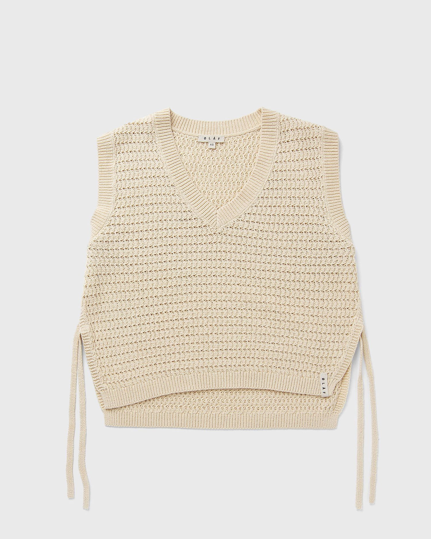 Sveter ØLÅF Olaf Open Knit Vest Béžová | W200702-OFF-WHITE, 0