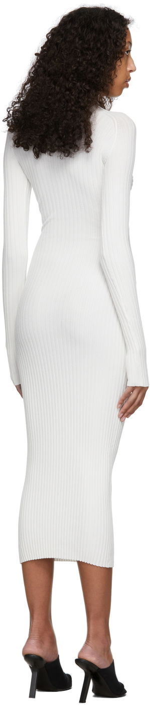 Šaty Dion Lee Dion Lee Figure 8 Cutout Ribbed Knit Midi Dress Biela | A7547R22, 2