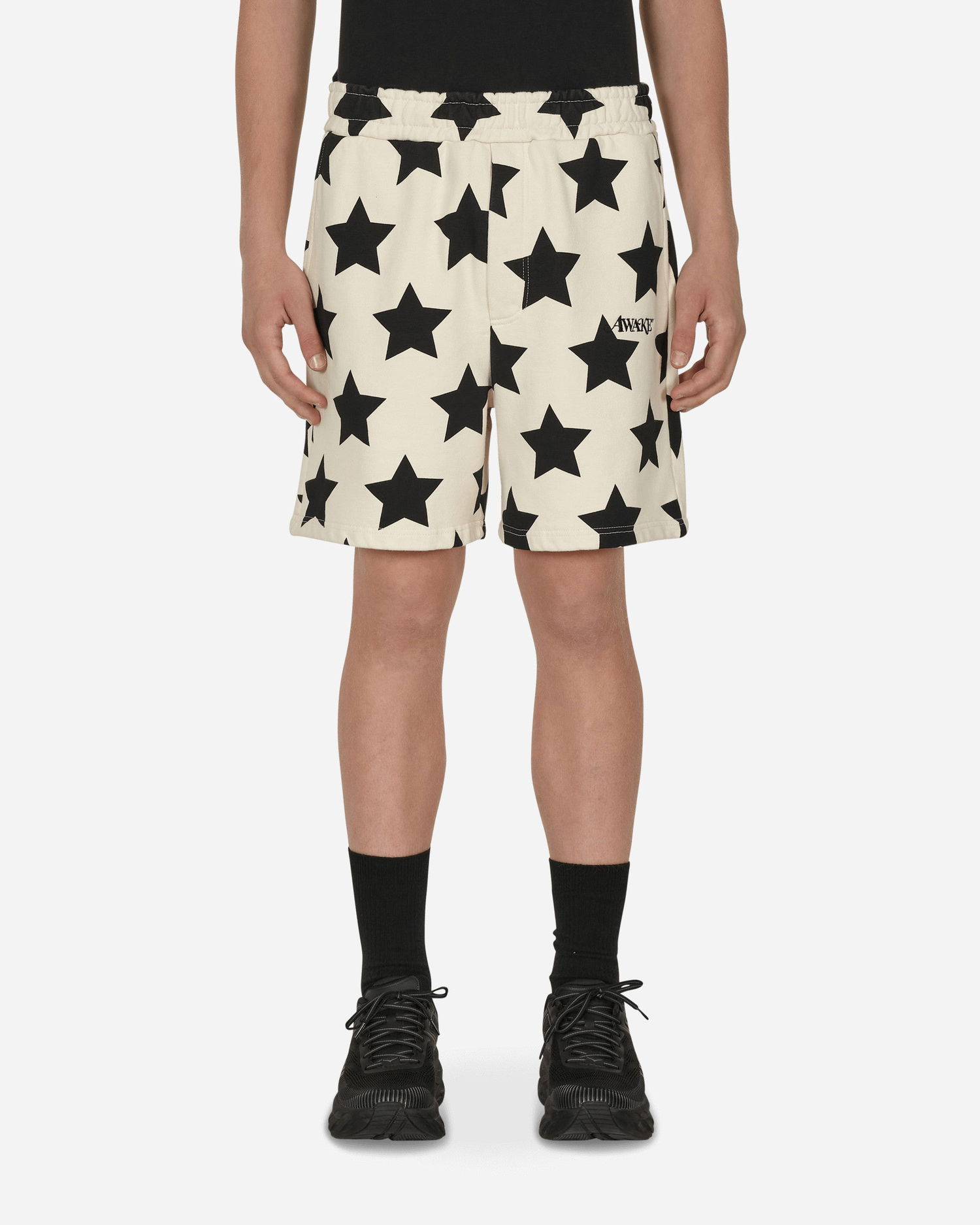 Šortky Awake NY Star Printed Sweatshorts Biela | AWK-SP22-SH001 IVORYBLACK, 0