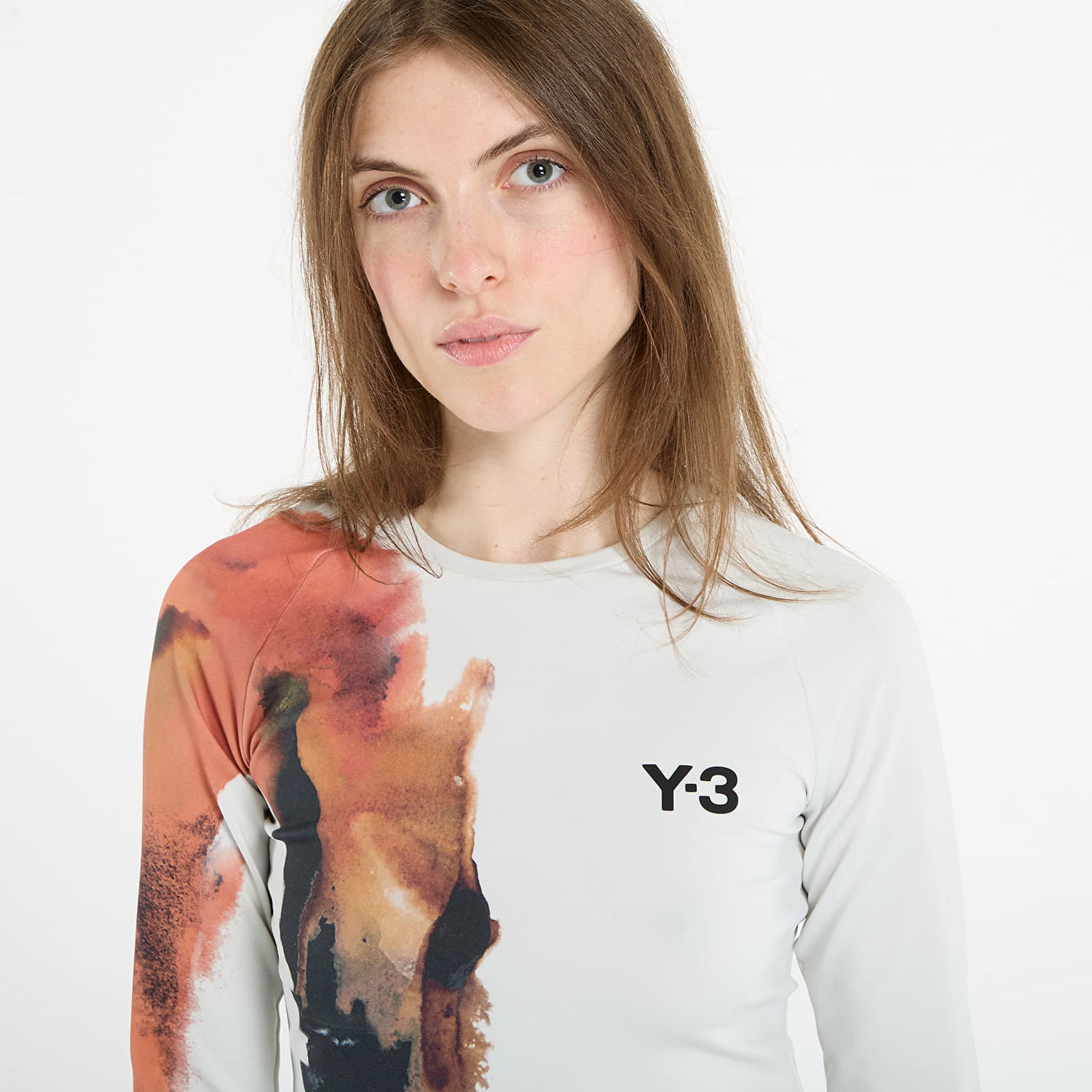 Tričko Y-3 Y-3 Crop Longsleeve T-Shirt Biela | JM4787, 1