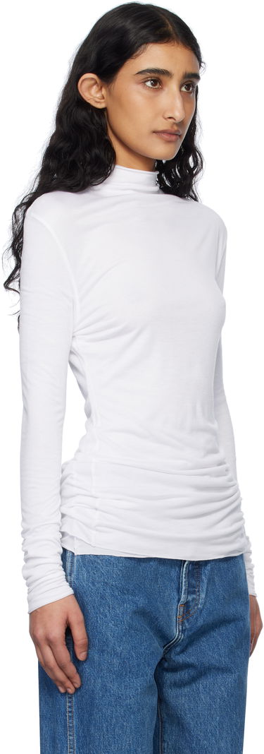 Tričko Khaite KHAITE Rolina Mock Neck Top Biela | 23674100, 1