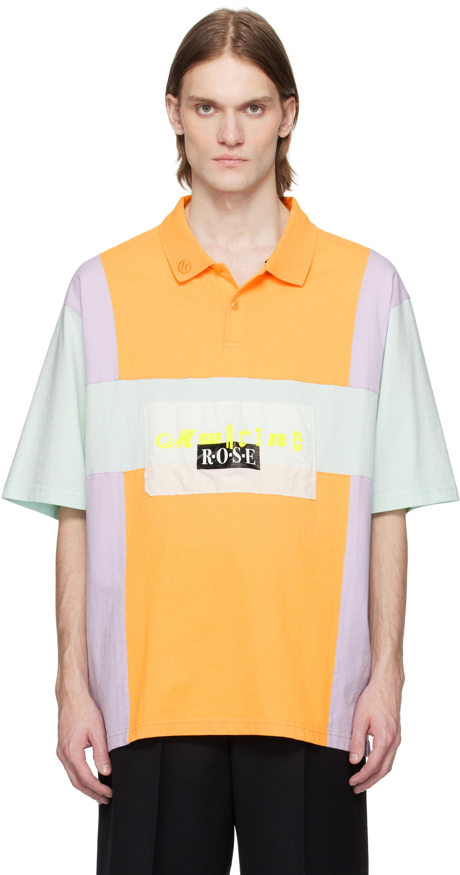 Polo tričko Martine Rose Martine Rose Oversized Panelled Polo Oranžová | 643JE03800I, 0
