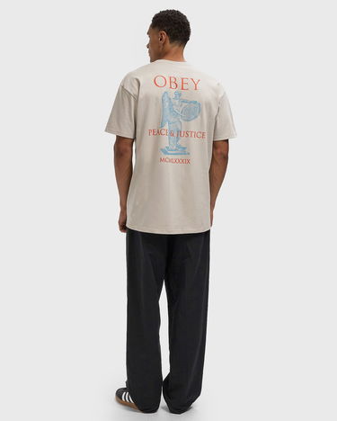 Tričko OBEY Obey Peace & Justice Statue T-Shirt Béžová | 165264238-SIG, 2