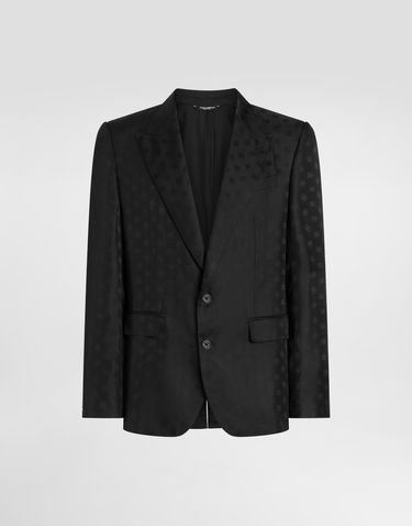 Bunda Dolce & Gabbana Dolce & Gabbana Sicilia Single-breasted Silk Twill Jacket Čierna | G2UQ8TFJ1JYN0000, 0