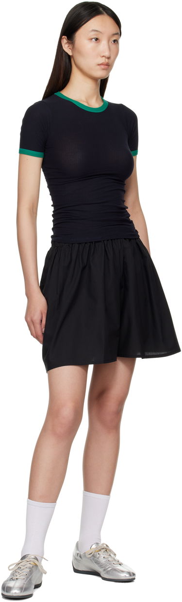 Tričko Baserange Baserange Ribbed Ringer T-Shirt Čierna | TTDTS-CR-AU25, 3