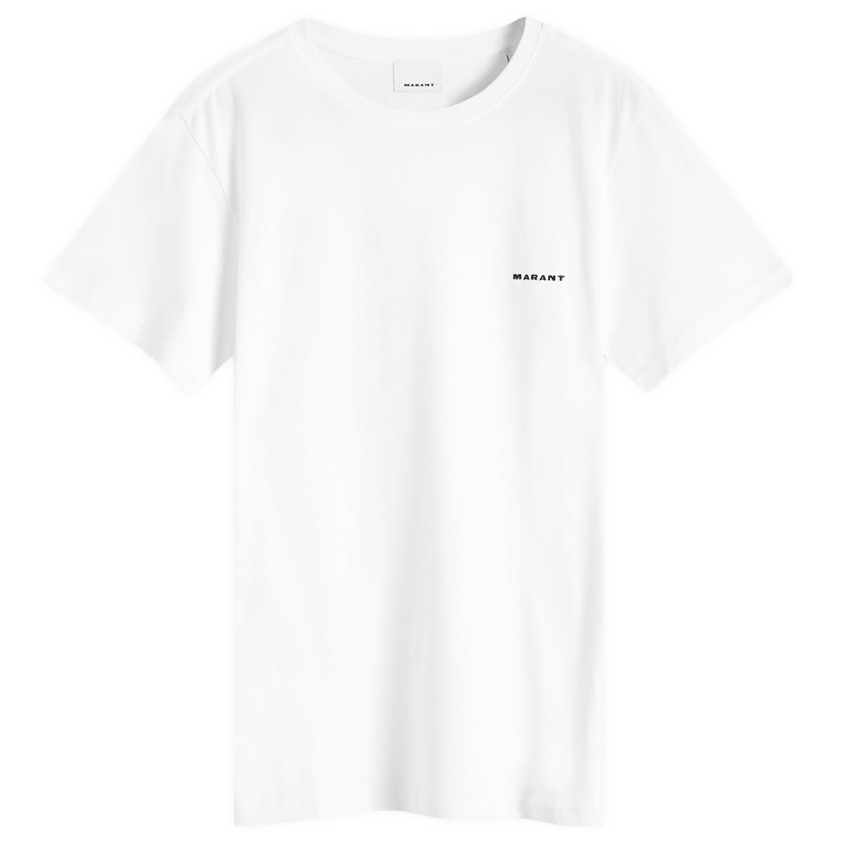 Tričko ISABEL MARANT Logo T-Shirt in White Biela | 24ATS0047HA-B3N13H-20WH, 0