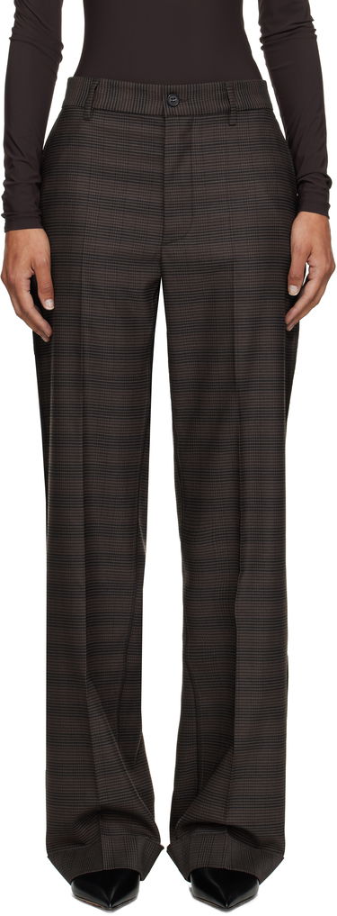 Nohavice Maison Margiela MM6 Maison Margiela Checked Tailoring Trousers Hnedá | S52KA0536 M35475, 0