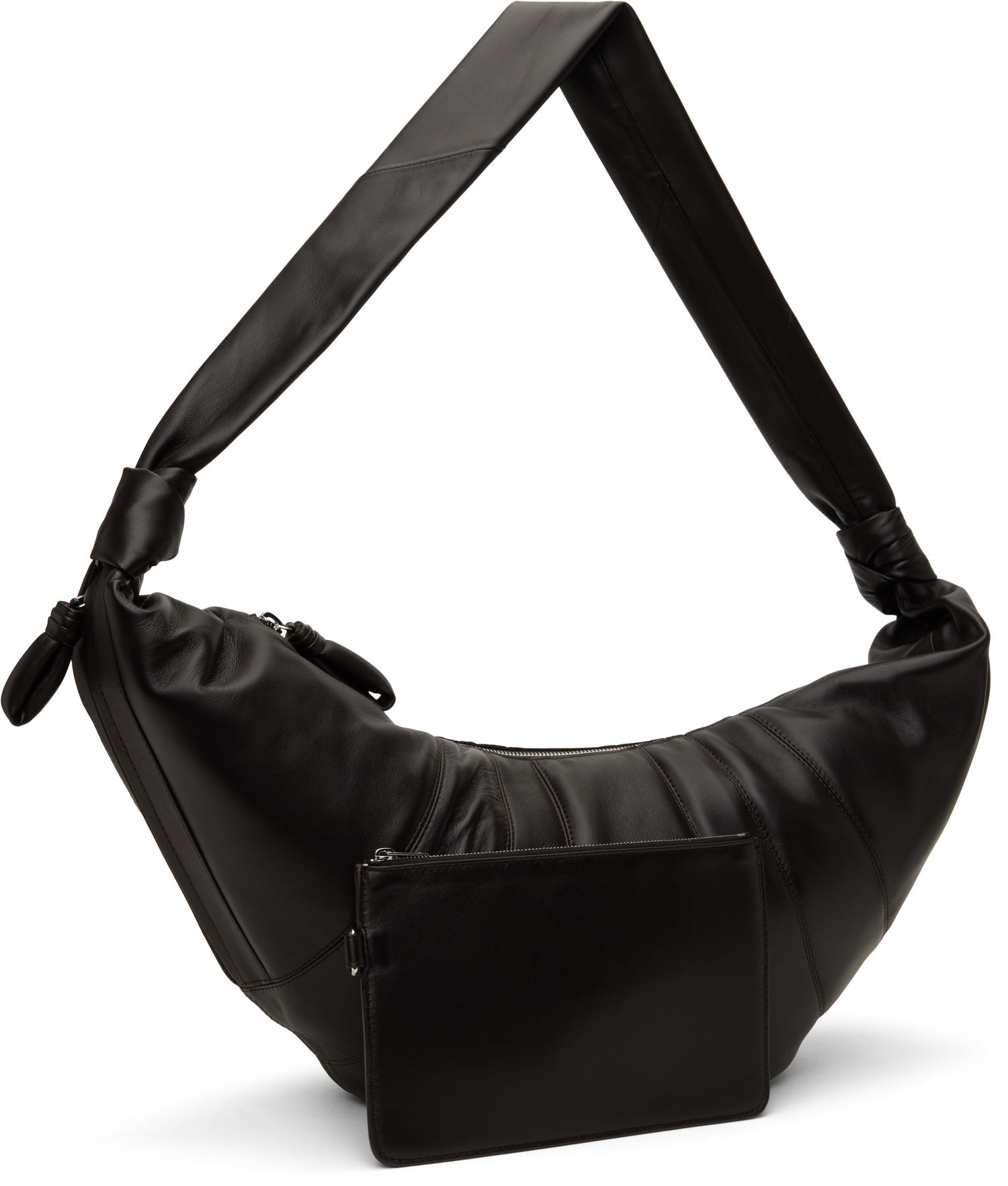 Taška cez rameno LEMAIRE LEMAIRE Large Croissant Leather Shoulder Bag Čierna | BG0000 LL095, 1