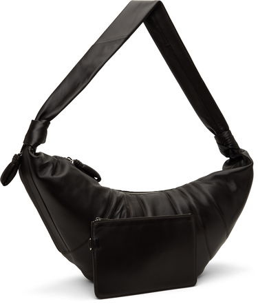 Taška cez rameno LEMAIRE LEMAIRE Large Croissant Leather Shoulder Bag Čierna | BG0000 LL095, 1