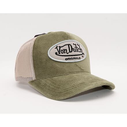 Šiltovka Von Dutch Kent Trucker Velvet Khaki/Sand Zelené | VD7030163