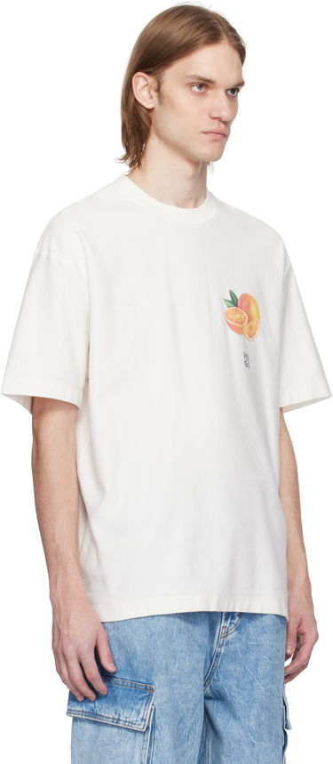 Tričko BOSS Hugo Orange Prints Cotton Jersey T-Shirt Biela | 50537576, 1
