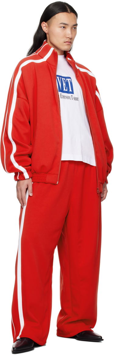 Tepláky VETEMENTS Vetements Oval Logo Gym Sweatpants Červená | UA66PA310R, 3