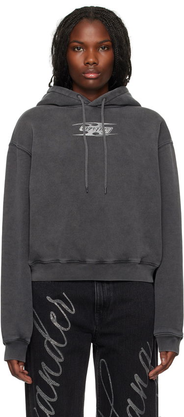 Mikina Alexander Wang Blade Logo-Embossed Hoodie Čierna | 4CC4242107, 0
