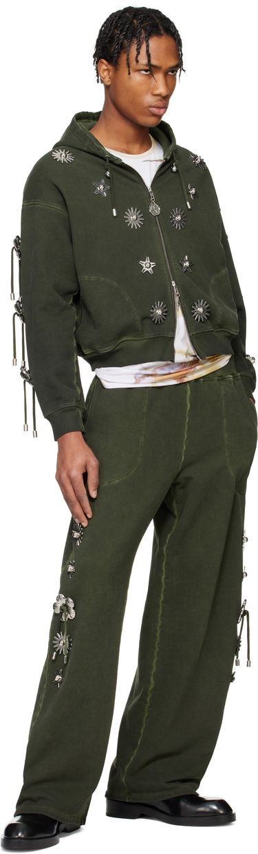 Tepláky Chopova Lowena Chopova Lowena Dallas Sweatpants with Silver Hardware Zelené | 4101, 3