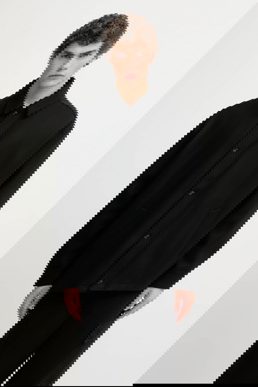 Bunda MAISON KITSUNÉ Maison Kitsuné Casual Oversize Wool Blend Jacket Čierna | PM00409WM2023, 0