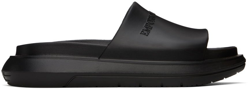 Tenisky a topánky Emporio Armani Rubberized Pool Slides Čierna | X4P134XD40500002, 0