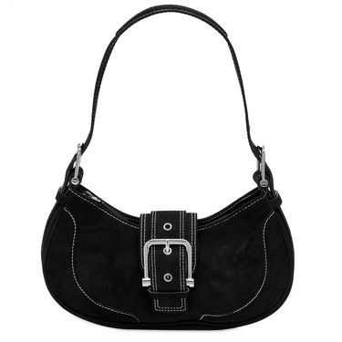 Kabelka OSOI Denim Hobo Bag with Buckle Čierna | 22FB050-02-01, 1