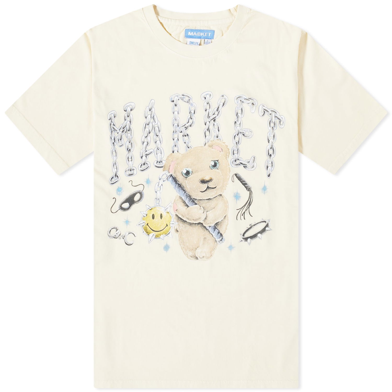 Tričko MARKET Soft Core Bear T-Shirt Béžová | 399001570-NTR, 0