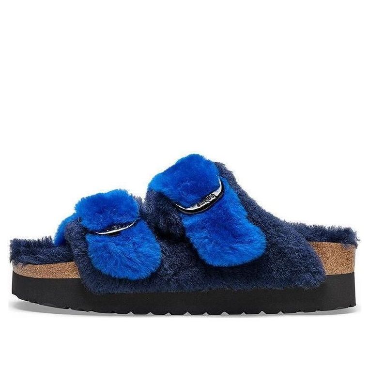 Tenisky a topánky Birkenstock Arizona Big Buckle Pap Fur Narrow Fit Slides Modrá | 1025398