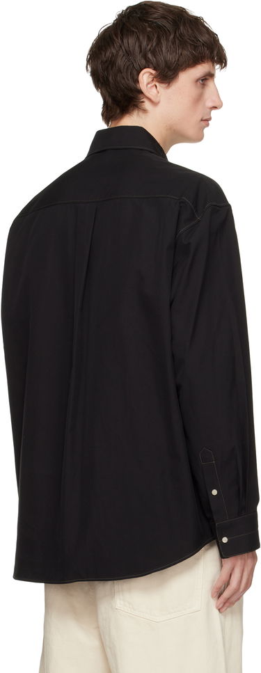 Košeľa LEMAIRE Western Snap-Button Shirt with Contrast Stitching Čierna | SH1193 LF1475, 2