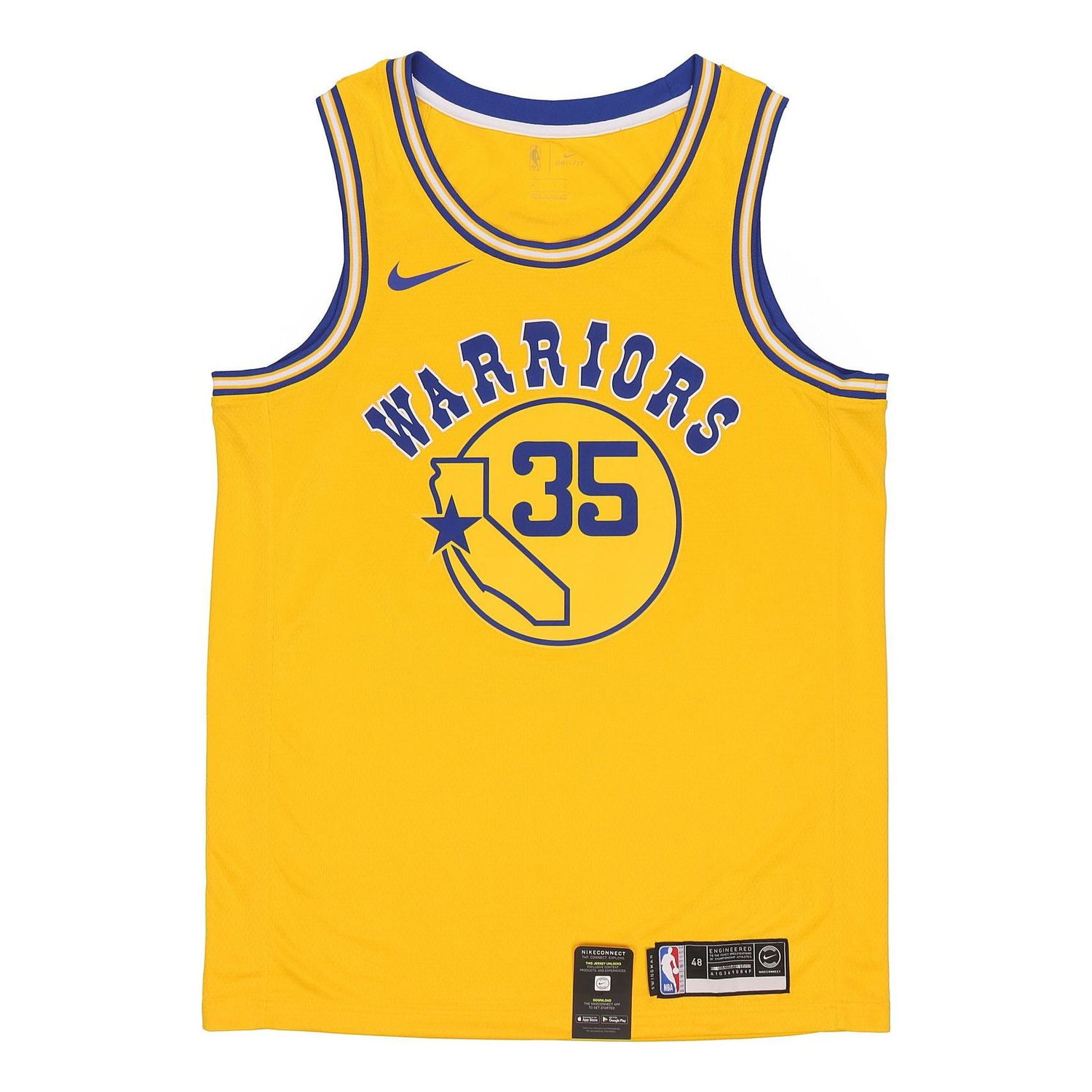 Dres Nike Golden State Warriors Durant Classic Edition Swingman Connected Jersey Žltá | AJ3878-729, 0