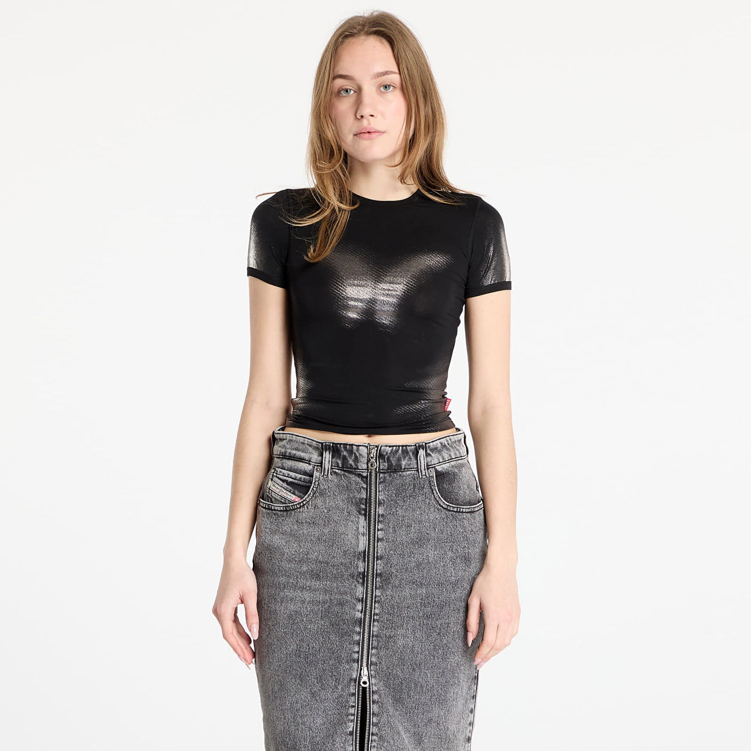 Crop Top Diesel Diesel T-Anessa Tank Top Čierna | A14443_0WFBW Black, 0