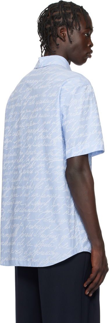 Košeľa Balmain Love Letter Print Shirt Modrá | EH1HL028CF82, 2