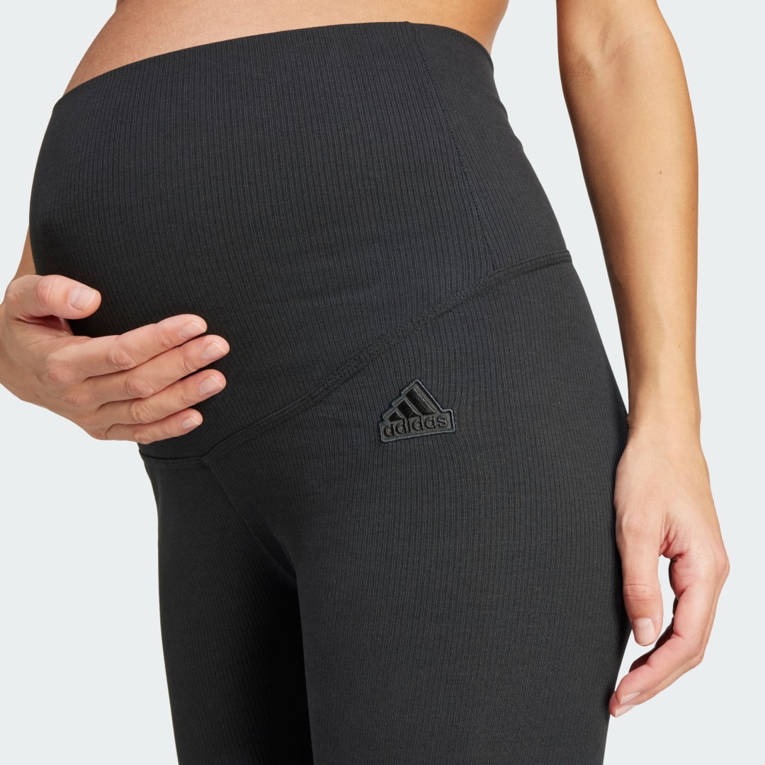 Sportswear Ribbed High-Waist 7/8 Leggings (Maternity)