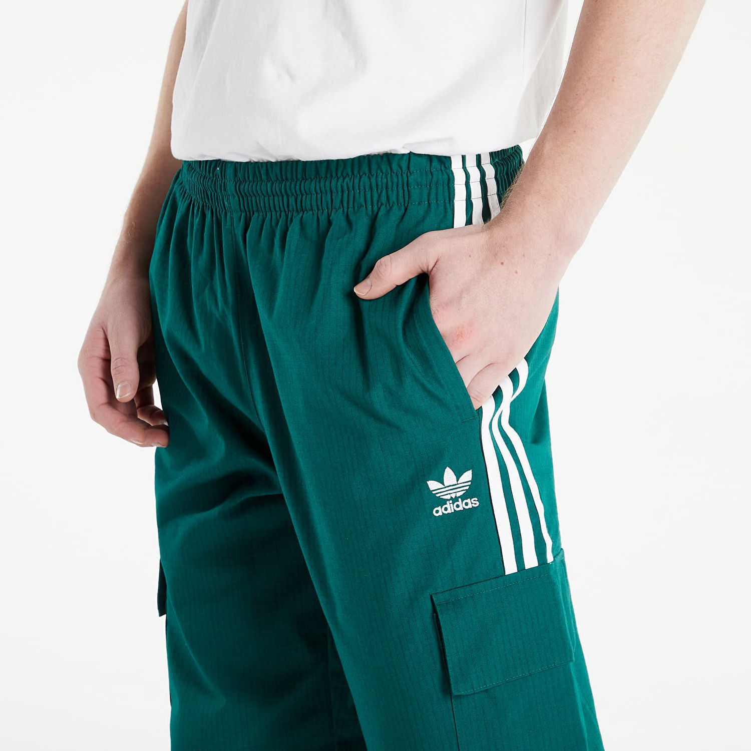 Cargo nohavice adidas Originals Adicolor Classics 3-Stripes Cargo Zelené | hb9474, 0