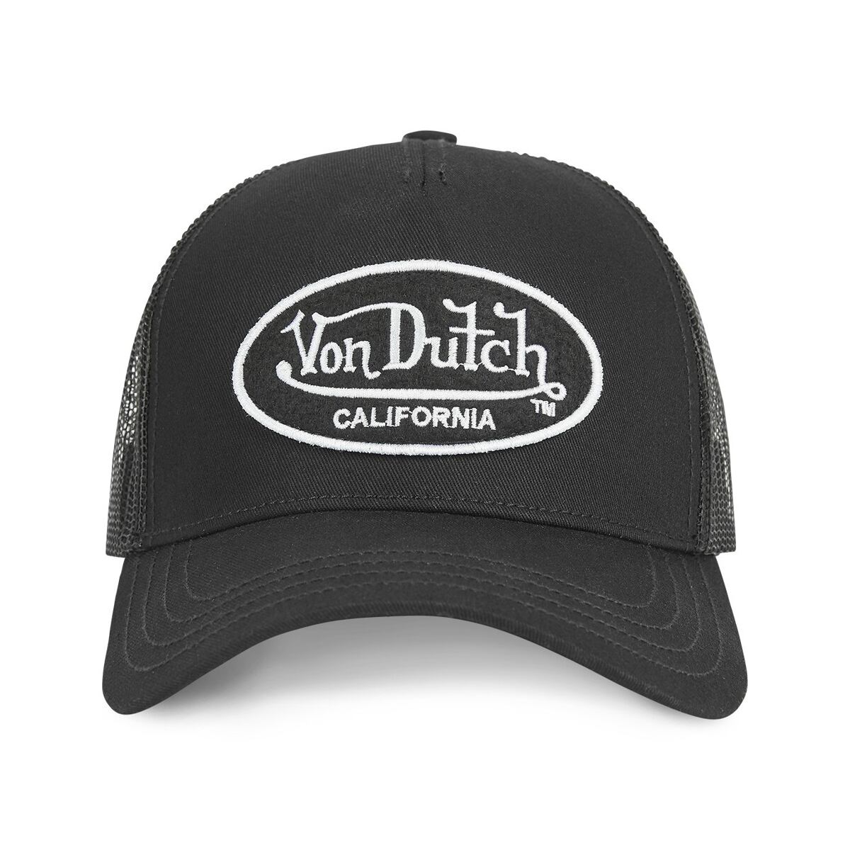 Šiltovka Von Dutch Von Dutch Trucker Cali Brushed Patch Cap Čierna | VD/0/CAS1/LOFB5, 1