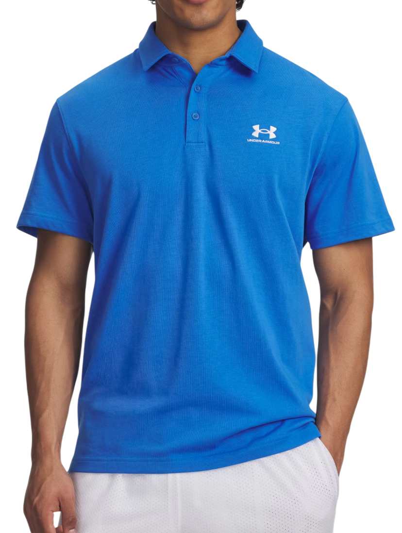 Polo tričko Under Armour Textured Short-Sleeve Icon Polo Modrá | 1386608-402