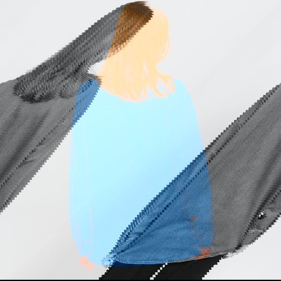 Košeľa Noisy May NMflanny L/S Shacket Modrá | 27014398, 1