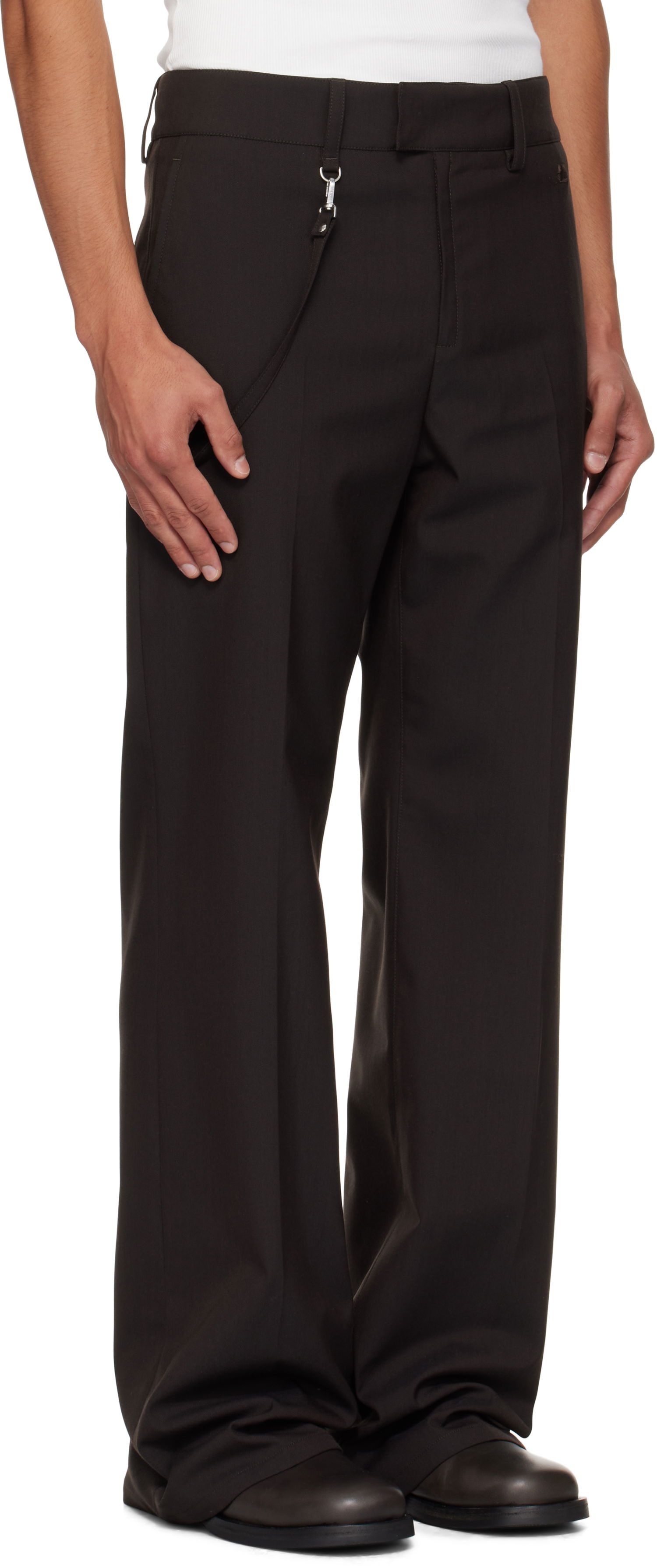 Nohavice Courrèges Courrèges Light Twill Bootcut Trousers Čierna | 325CPA412PL0222, 1