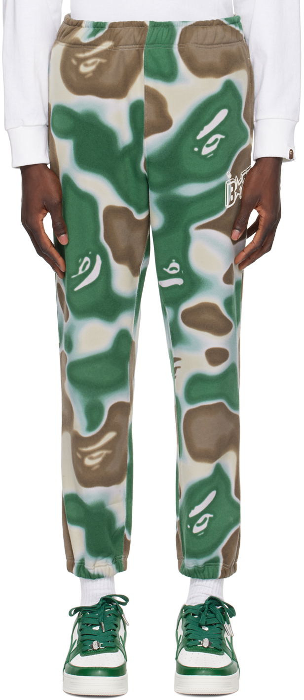 Tepláky BAPE Liquid Camo Sweatpants Zelené | 001PTK301009M, 0