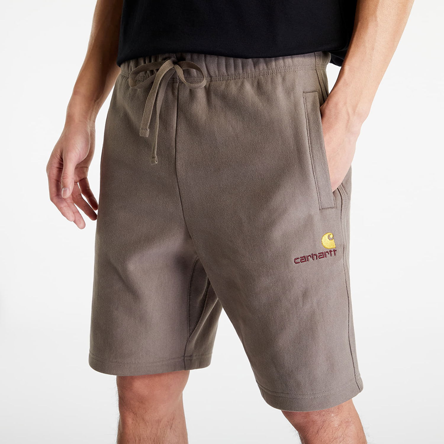 Nohavice a džínsy Carhartt WIP American Script Sweat Short Šedá | I031685_1CR_XX, 0