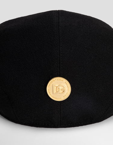Šiltovka Dolce & Gabbana Dolce & Gabbana Wool Crepe Cap With DG Coin Čierna | FH665AGDDDNN0000, 2
