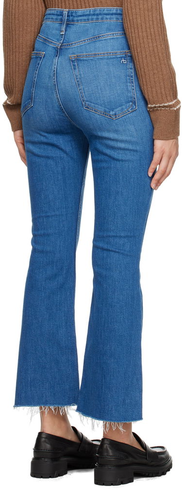 Džínsy rag & bone Casey High-Rise Frayed Flare Jeans Modrá | WDD23F2917C2C1, 2