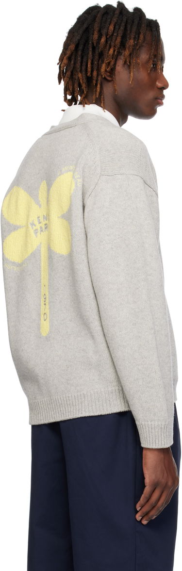 Sveter KENZO Kenzo Paris 'KENZO Dragonfly' Embroidered Cardigan Šedá | FF55CA7163CA, 2