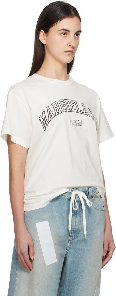 Tričko Maison Margiela MM6 Maison Margiela Varsity Print T-Shirt Biela | SH0GC0046 S24312, 1