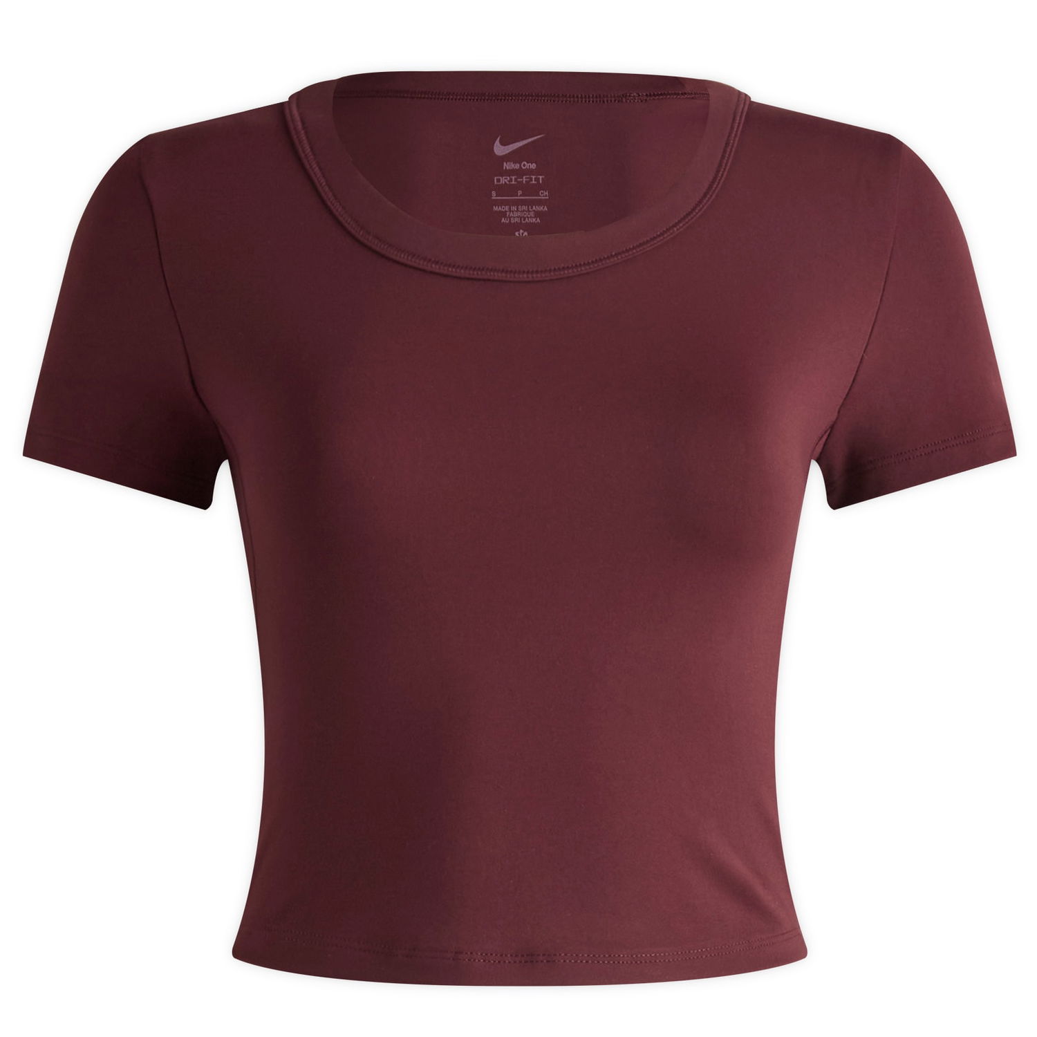 Crop Top Nike Women's One Therma-FIT Short Sleeve Crop Top Vínová | FN2804-652, 0