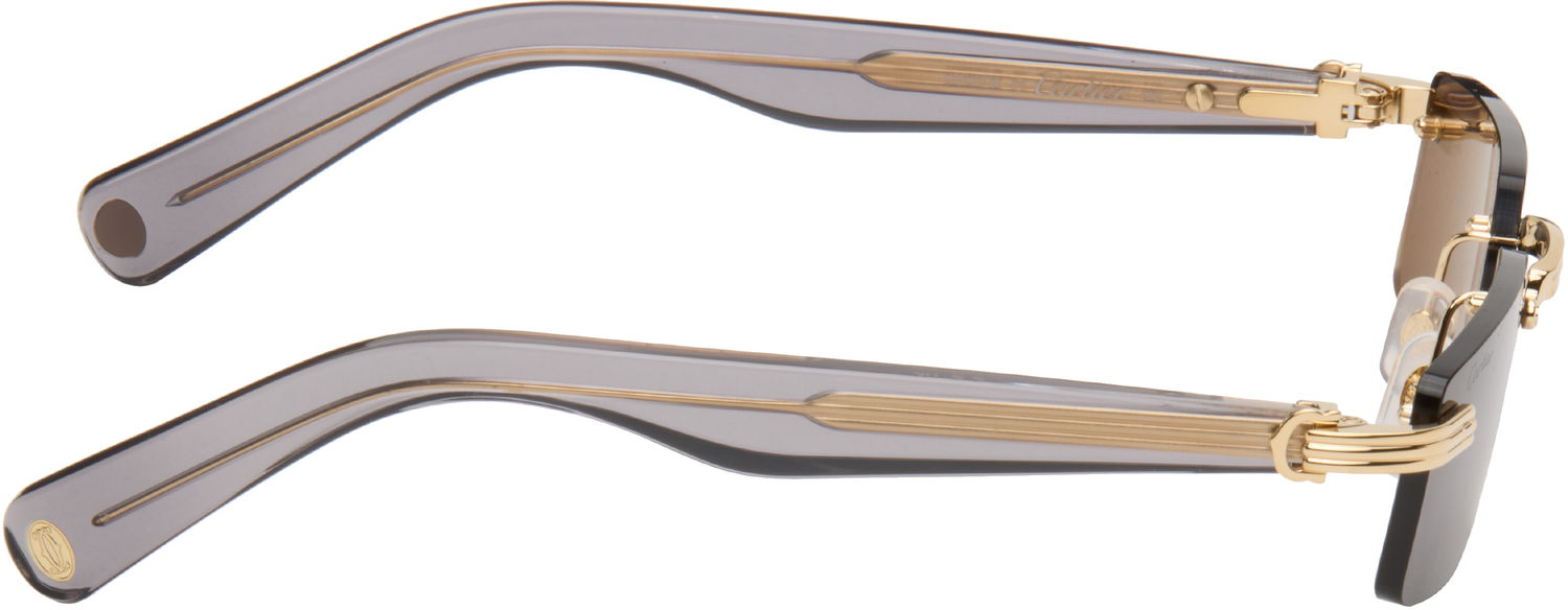 Slnečné okuliare Cartier Rimless Rectangular Sunglasses Hnedá | CT0537S-001, 1